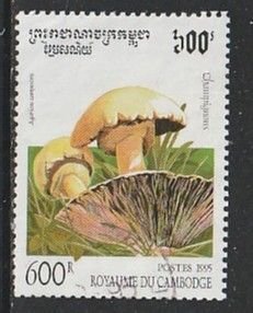 1995 Cambodia - Sc 1429 - used VF -  single - Mushrooms