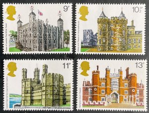 Great Britain Scott #831-834 MNH 4 Singles British Architecture SCV $1.25 L41