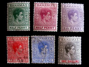 BAHAMAS - SCOTT#100,103B,104A,105A,110 - MINT/USED - CAT VAL $17.05