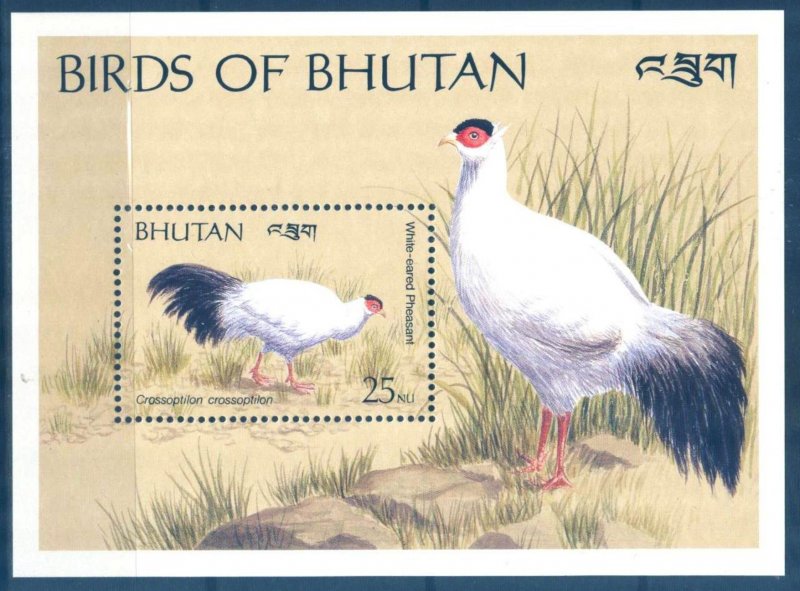 Bhutan 1989 Birds Pheasant S/S MNH