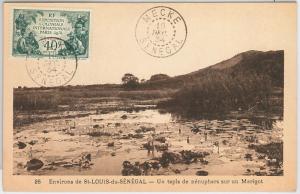 SENEGAL -  POSTAL HISTORY:  COLONIAL EXPO stamp on POSTCARD: MECKE 1934