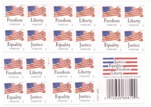 Forever Stamps Four Flags Booklet of 20 Stamps