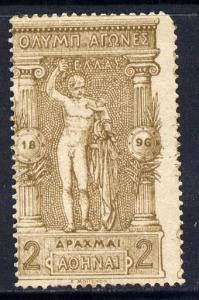 Greece 1896 First Olympic Games 2d bistre mounted mint ce...