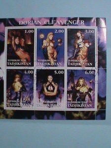 ​TAJIKISTAN STAMP:2001 DORIAN CLEAVENGER MNH STAMP SHEET