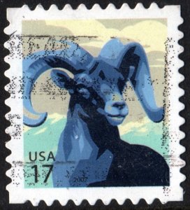 SC#4138 17¢ Bighorn Sheep Single (2007) Used