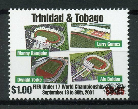 Trinidad & Tobago 2018 MNH FIFA U17 Football Stadiums $1 OVPT 1v Set Stamps