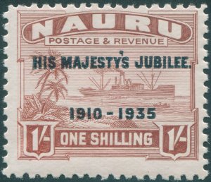 Nauru 1935 1s brown-lake Jubilee SG42 unused