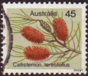 Australia 1975 Sc#507 SG#609 45c Bottlebrush Callistemon tertifolia Used