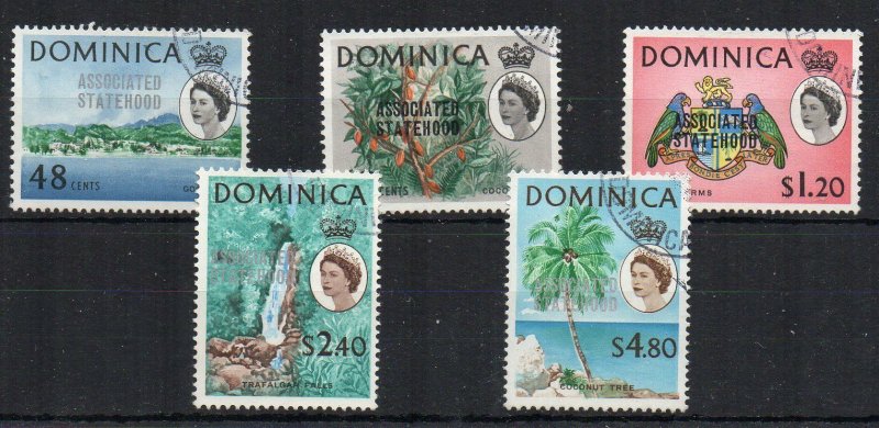 Dominica 1968 Associated Statehood opts values 48c to $4.80 FU CDS