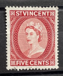 (1302) ST VINCENT 1955 : Sc# 190 QUEEN ELIZABETH II - VFU