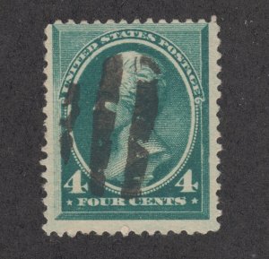 US Sc 211 used 1883 4c blue green Andrew Jackson, fresh, Fine