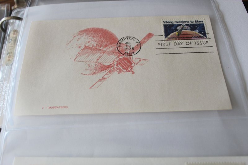 SPACE  COVER - VIKING FDC - 3 MUSCATEERS CACHET  SCOTT 1759  JULY 20, 1978 #3