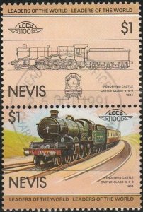 Nevis,  #209a-b Used From 1983-86