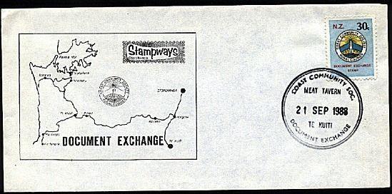 NEW ZEALAND 1988 Stampways Doc Exchange 30c on cover.......................95124