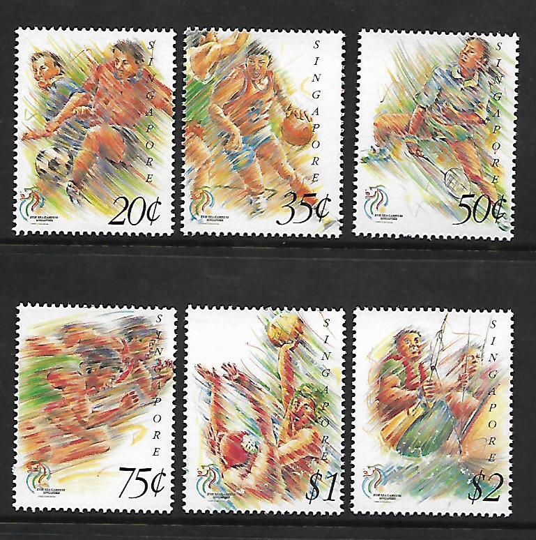 SINGAPORE, 654-659, MNH, SOUTHEAST ASIAN GAMES