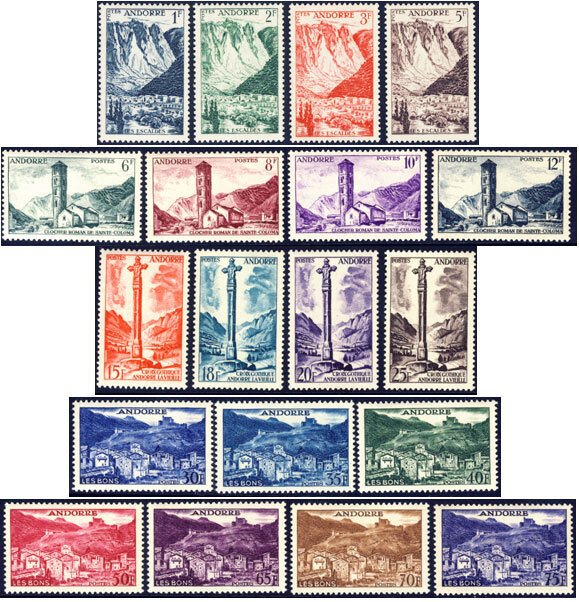 Scott #124-42 Scenes MNH