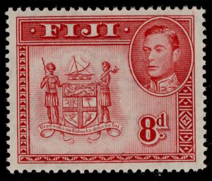 FIJI GVI SG261d, 8d carmine, NH MINT.