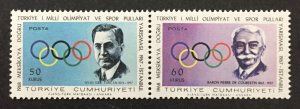 Turkey 1967 #1743a Pair, Olympics, MNH.