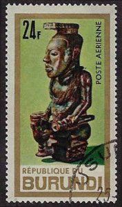 Burundi #C39 Used OG (CTO) LHR; 24fr Statue of Bakouba King - Congo (1967)