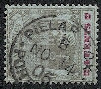 MAURITIUS 1895 Sc 100, Used VF 4c Arms, PILLAR BOX / PORT LOUIS postmark/cancel