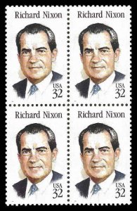 PCBstamps   US #2955 Block $1.28(4x32c)Richard Nixon, MNH, (1)