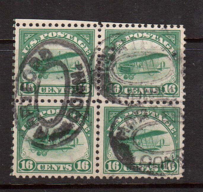 USA #C2 VF Used Block