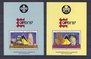 1986 St Lucia Boy Scout Girl Guides 75th anniversary SS (2) CAPEX