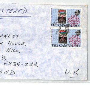 GAMBIA 1979 Banjul REGISTERED Commercial Air Mail Cover {samwells}BT236