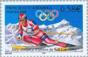 Andorra French Post 2002 MNH Stamps Scott 556 Sport Olympic Games Skiing