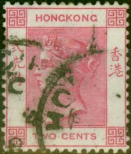 Hong Kong 1882 2c Rose-Lake Pink SG32 Good Used