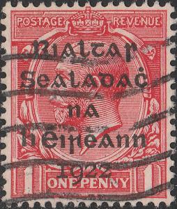 IRELAND - 1922 - SG2 1d scarlet - VF Used