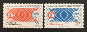 Turkey 1981 #2196-7, European Physics, MNH.