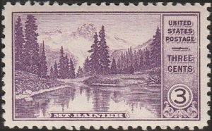 # 742 MINT NEVER HINGED ( MNH ) Deep Violet Mt. Rainier Mirror Lake National ...