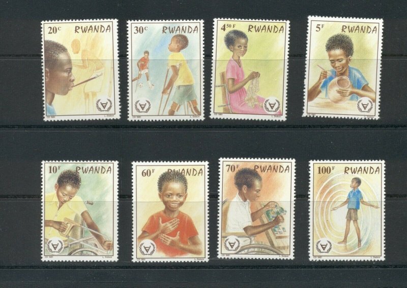 Rwanda  #1059-66 (1981 Year of the Disabled set) VFMNH CV $7.35