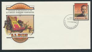 Australia PrePaid Envelope 1984 Invention of the H V McKay Stripper Harvester