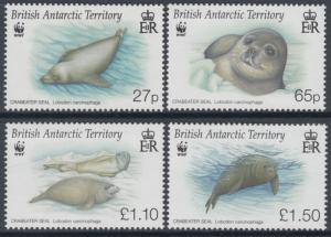 XG-BA889 BRITISH ANTARCTIC TERRITORY - Wwf, 2009 Marine Life, Seal MNH Set