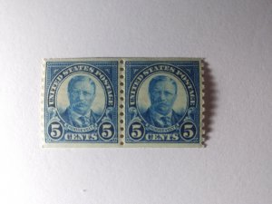 SCOTT #602 MINT NEVER HINGED ROOSEVELT DOUBLE COIL BEAUTFUL STAMPS SCV $ 8