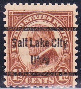 Precancel - Salt Lake City, UT PSS 633-52 Perfs into Design - Better Bureau I...