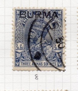 Burma 1937 GV Issue Fine Used 3a.6p. Optd NW-203294