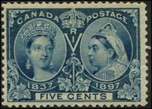 Canada SC# 54 SG# 128 Victoria Jubilee 5c MNH  Deep Blue see scan of back