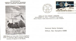 APOLLO XVII MOON LANDING LUNAR VOLCANO DEC 11 1972 CAPE CANAVERAL FL CACHET