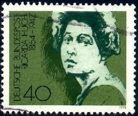 Ricarda Huch, Writer, Germany stamp SC#1156 used