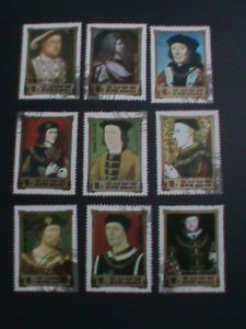 ​KOREA AIRMAIL STAMP-1984-FAMOUS BRITISH MONARCHS PAINTINGS LARGE CTO STAMP #2