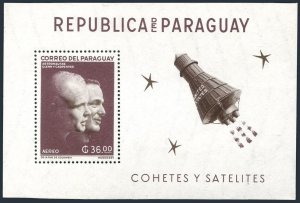 Paraguay 706a perf, imperf, MNH. Mi Bl.26-27. Space: John Glenn,Scott Carpenter.