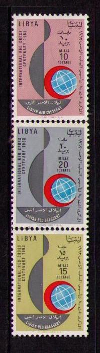 LIBYA Sc# 228 - 230 MNH FVF Set3 International Red Cross