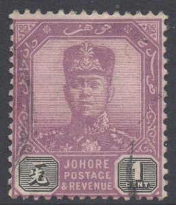 Malaya Johore Scott 101 - SG103, 1922 Sultan 1c used