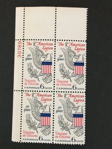 Scott # 1369 American Legion, MNH Plate Block of 4