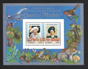 MNH 1985 Tuvalu Life & Times of Queen Mother Souvenir Mini Sheet Birthday Stamps
