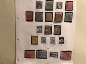 Australia used early stamps on folded page  A10145