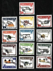 Gibraltar-Sc#506-20- id5-used set-Military-Guns-Artillery-1987-